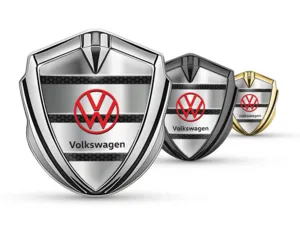 VW Metal Domed Emblem Luxury Finish Alloy Detail